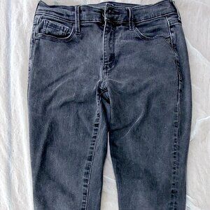 Dark grey mid-low rise skinny jeans